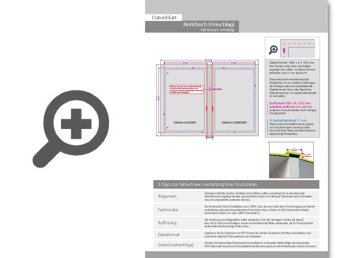 Product Bild notizbuch_din_a4_hoch__umschlag__hardcover_4_0-farbig__inhalt__256_blanko_inhaltsseiten_inkl__abrissperforation_(1_cm_vom_bund)