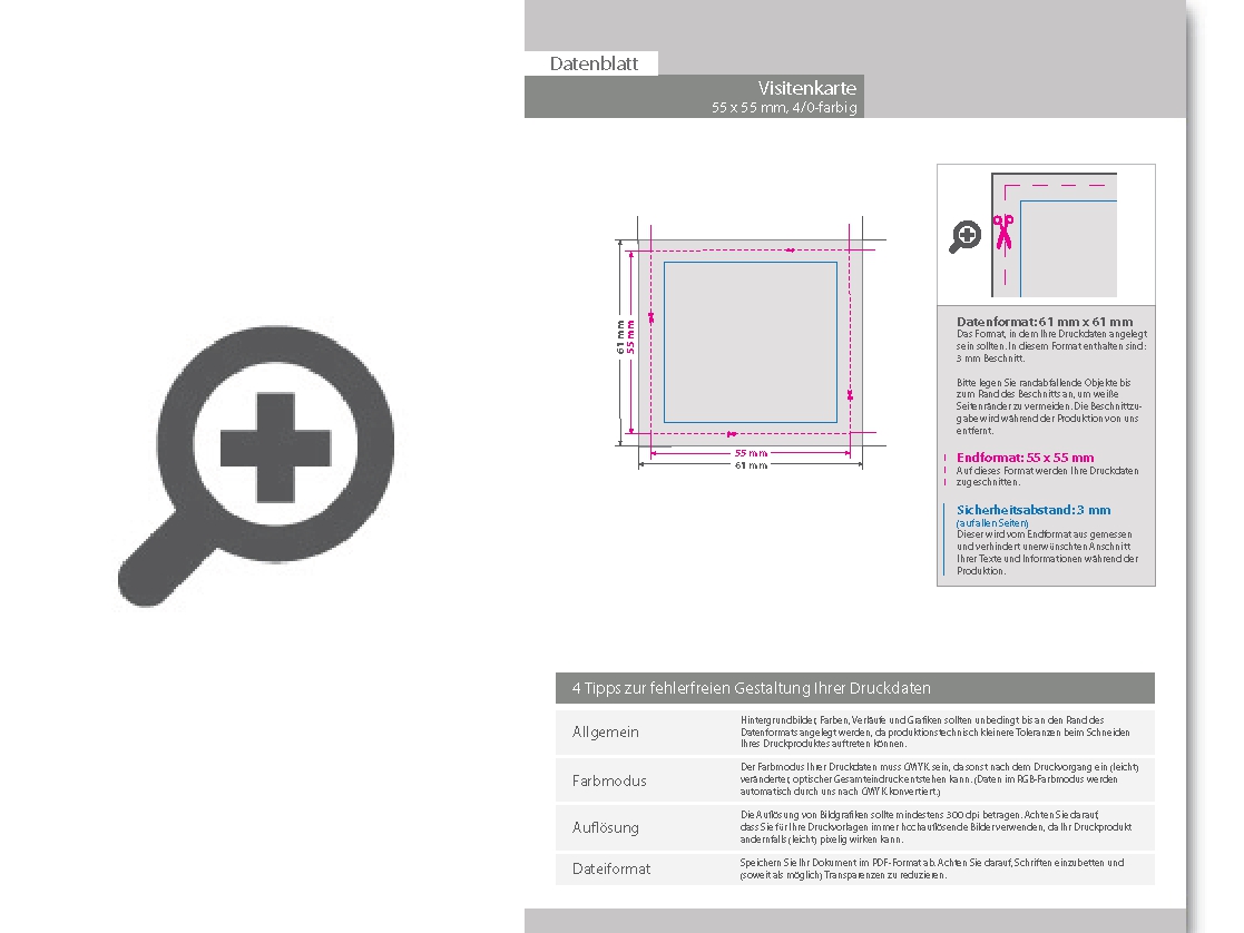 Product Bild visitenkarten_quadratisch_4_0_farbig_55_x_55_mm_(einseitiger_druck)__300g_recyclingkarton