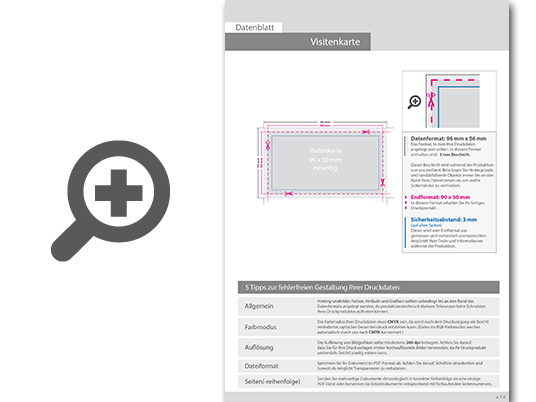 Product Bild visitenkarten_quer_5_0_farbig_90_x_50_mm_mit_beidseitig_partieller_uv-lackierung___einseitig_bedruckt_(cmyk_4-farbig_+_1_hks-sonderfarbe)